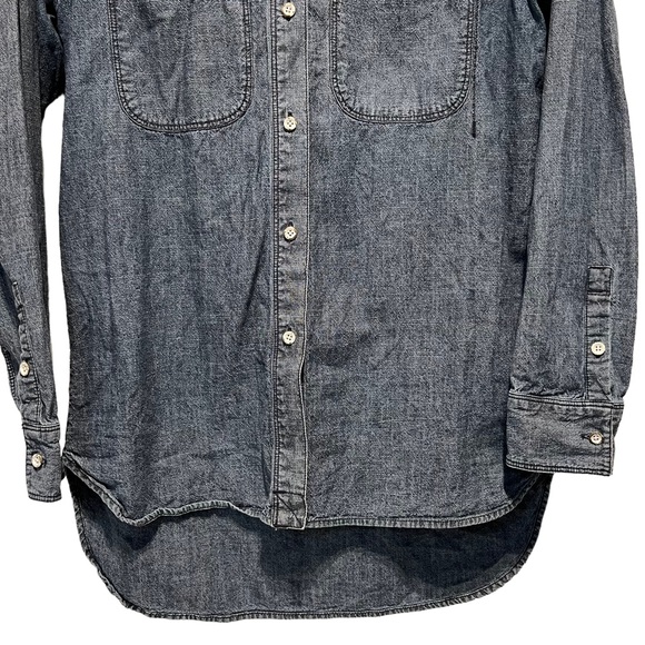 MADEWELL 100% cotton Lightweight Denim Button Down Long Sleeve Shirt XS - Picture 4 of 9